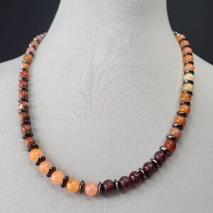 Handmade  multicolo/multistone neclace